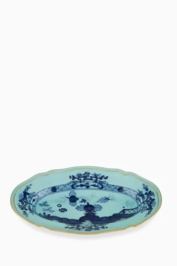 Oriente Italiano Oval Tray in Porcelain