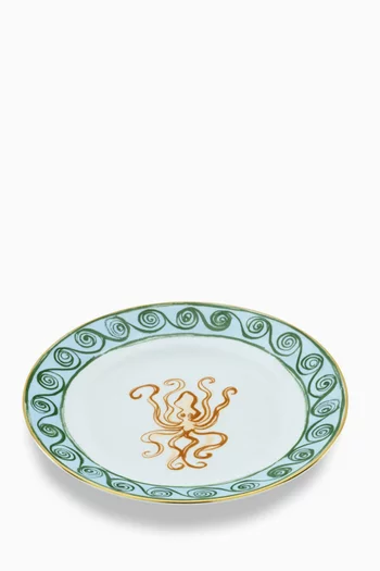 Flat Dessert Plate in Porcelain, 22cm