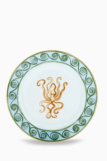 Flat Dessert Plate in Porcelain, 22cm