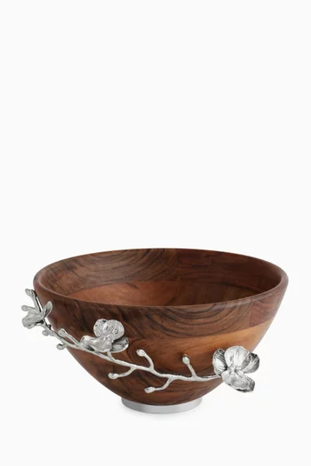 Orchid Salad Bowl in Wood