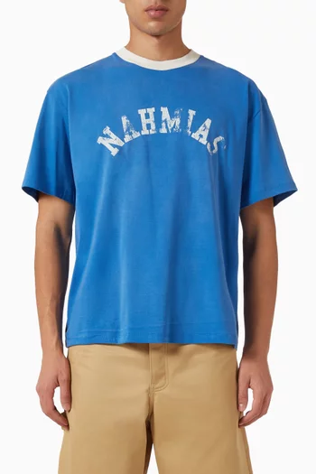 Logo Arch Ringer T-shirt in Cotton