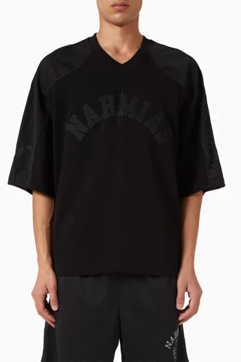 Ollie Mesh Sleeve Jersey in Cotton