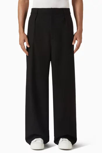 Pleated Pants in Suiting Fabric