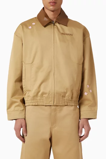 Bloom Zip Up Workwear Jacket in Cotton