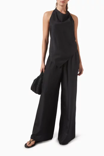 Grid Halter Top in Silk