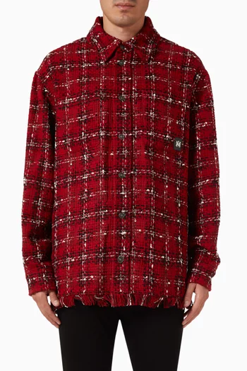 قميص فلانيل بنمط جاكيت تويد