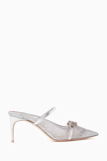 Aurora 70 Mules in Glitter Mesh