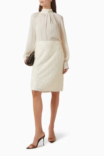 Gathered Blouse in Crepe