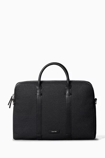 Embossed Woven Commuter Bag