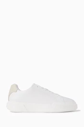 Avenue Logo Sneakers in Smooth Leather