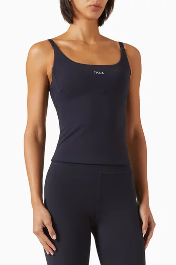 فيست بفتحة رقبة مستديرة قماش سكينلوكس