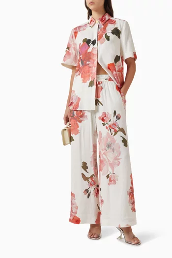 بنطال فاكيشن مزيج كتان