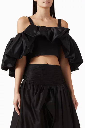 Romy Crop Top in Linen Blend