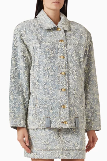 Bloom Jacket in Lace Denim