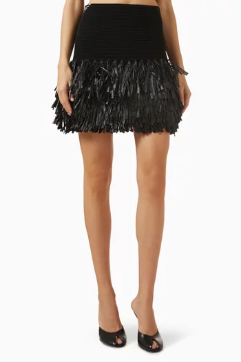 تنورة اجاف قصيرة خوص منسوج