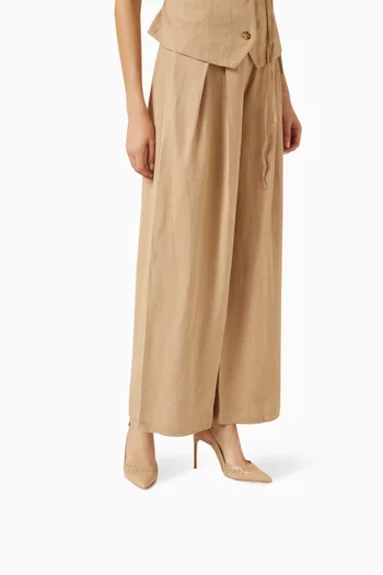 حذاء كلاسيك صني بكعب 90 مم جلد نابا