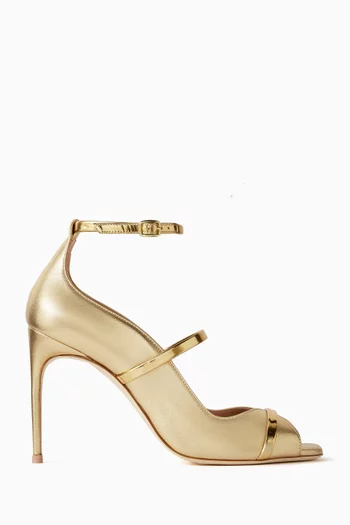 Cynthia 80 Sandals in Metallic in Leather