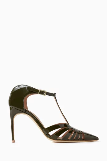 Jennifer 90 Cut-out Pumps in Patent Leather