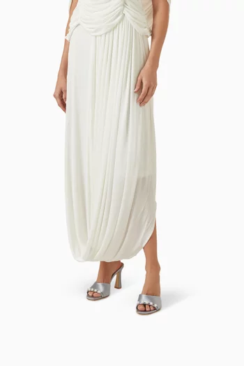 Roxanne 90 Pearl-embellished Mules in Satin