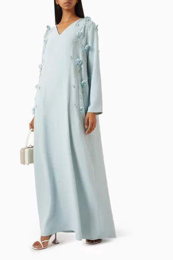 قفطان مطرز بالخرز كريب