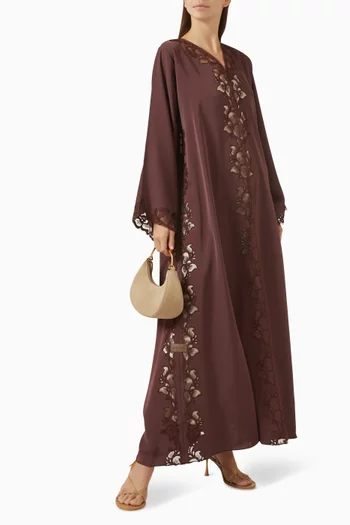 Laser-cut Abaya in Lace
