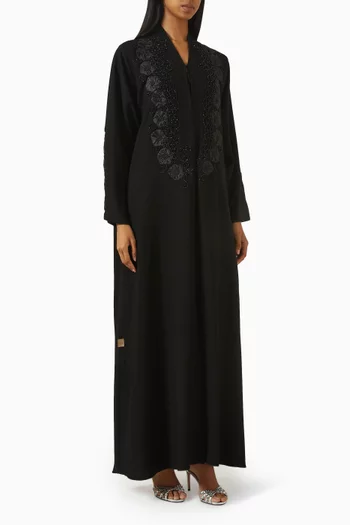 Noir Scales Embellished Abaya