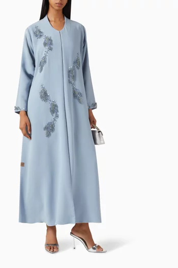 3D Beaded Embellished Abaya