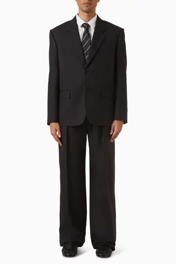 بنطال بخصر منخفض صوف صيني