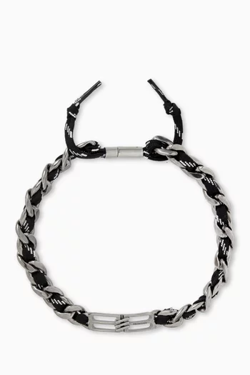 قلادة رقبة برباط وشعار حرفي BB