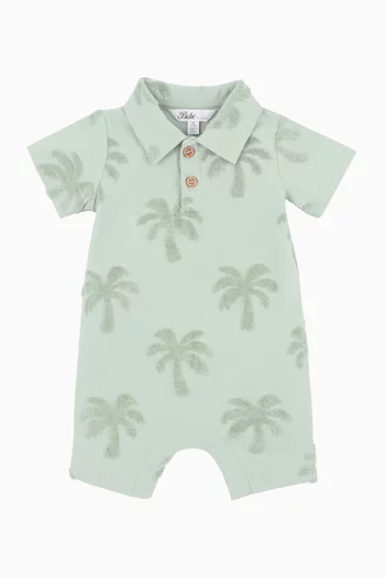 Ivan Tree-print Romper in Cotton