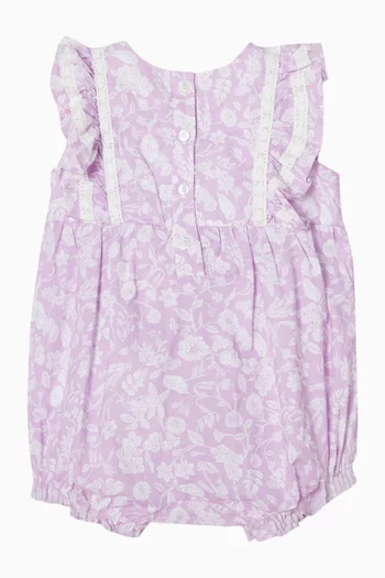 Zara Floral-print Romper in Cotton