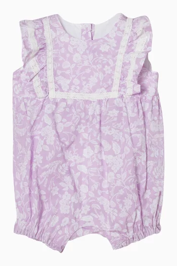 Zara Floral-print Romper in Cotton