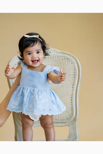 Zara Broderie Anglaise Dress in Cotton