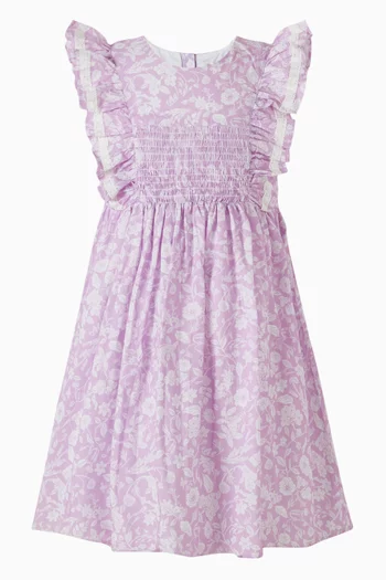 Zara Floral-print Dress in Cotton