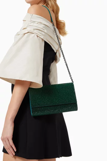 كلاتش فيزي مرصع بالكريستال ستان