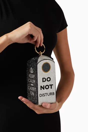 Rectangle Dome Do Not Disturb Clutch Bag