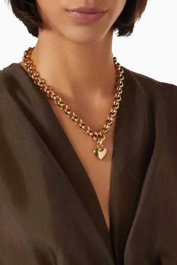 Amorina Heart Necklace in 14kt Gold-plated Brass