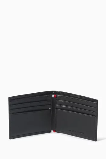 محفظة ثنائية الطيّ بشعار الماركة جلد