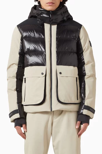 جاكيت تزلج كودي بغطاء رأس وتصميم مبطن بالزغب