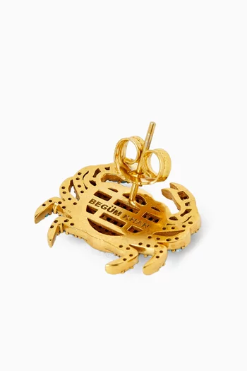 Crab Single Earring in 24kt Gold-plated Bronze