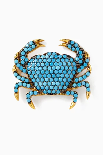 Crab Single Earring in 24kt Gold-plated Bronze
