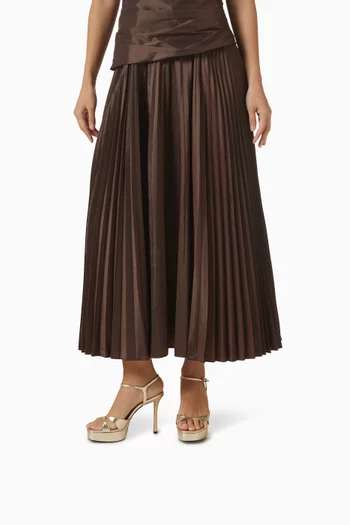 Maxine 120 Platform Sandals in Metallic Leather