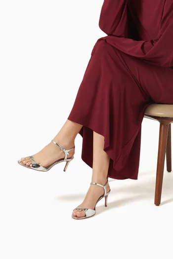 Golden Haze 75 Sandals in Metallic Leather