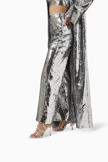 Golden Haze 100 Sandals in Metallic Leather