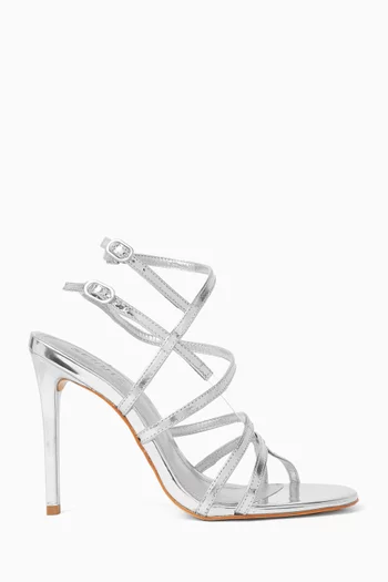 Golden Haze 100 Sandals in Metallic Leather