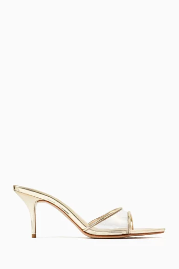 Elodie Vinyl 75 Sandals in Metallic Leather