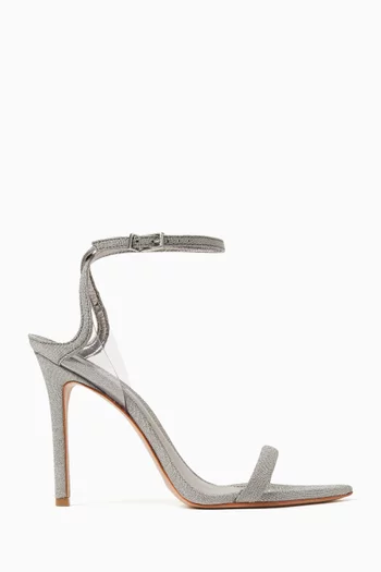 Embellished Vinyl 100 Sandals in Leather