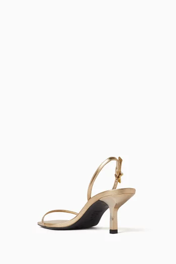 Judith 65 Slingback Sandals in Metallic Leather