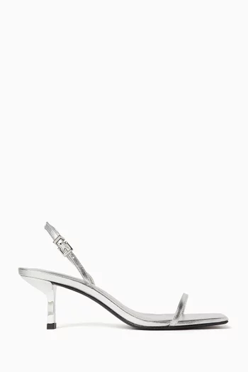 Judith 65 Slingback Sandals in Metallic Leather