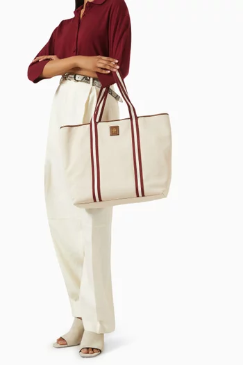 Ribbon Tote Bag in Canvas